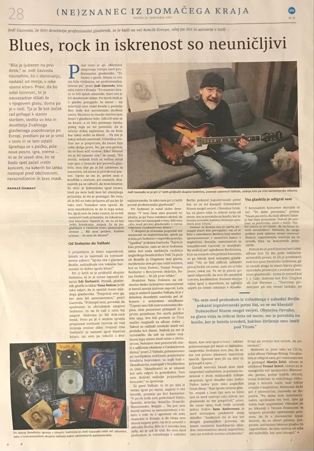 Articolo sul giornale «Primorske novice» (21.1.2023)